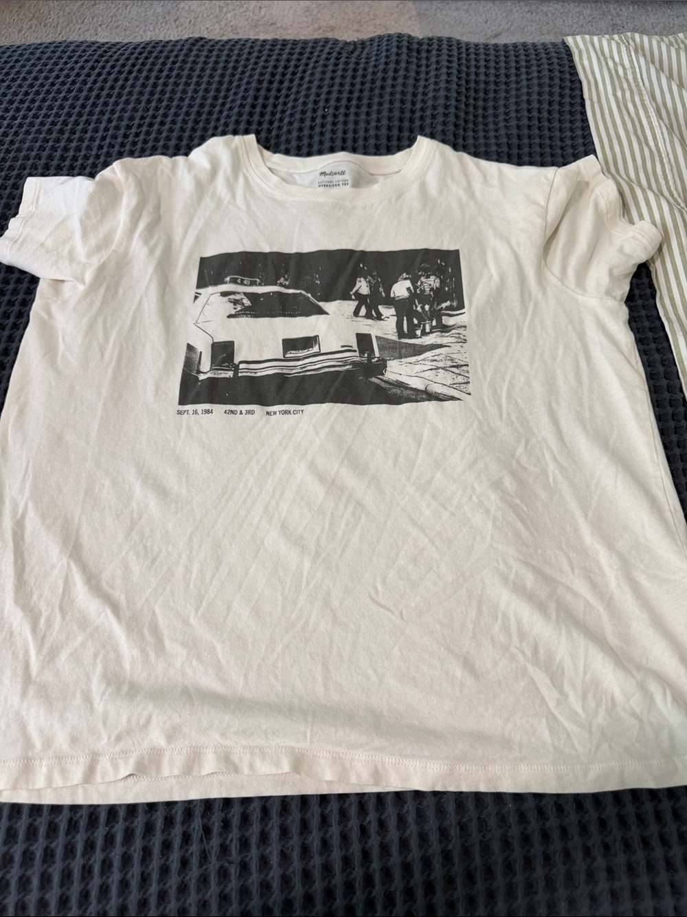 Madewell White Graphic Crewneck Tee with Black Photo Print